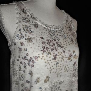 Lauren Conrad Floral Lace Baby Doll Tank Top XS